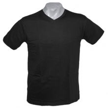Signum T-Shirt V- Ausschnitt schwarz